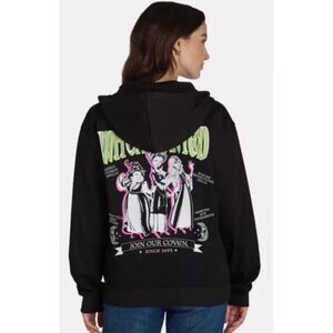 Hocus Pocus Women’s Glow in the Dark Graphic Print Zip Hoodie Size XS